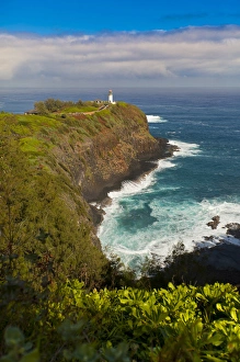 Fred Lord Prints: USA, Hawaii, Kauai. Kilauea Lighthouse on the islands North Shore. Credit as