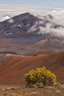 Images Dated 27th February 2012: USA, Hawaii, Maui, Haleakala National Park. Scenic overview of mountain. Credit as