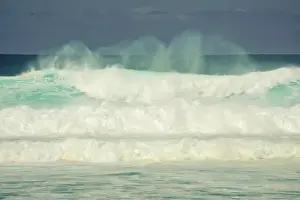 Curl Prints: USA, Hawaii, Maui. A wave with ghosts egins its tumble on Mauis North Shore beach