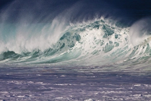 Images Dated 12th January 2010: USA; Hawaii; Oahu; Large waves along the Pipeline Beach on the winward side of the Island