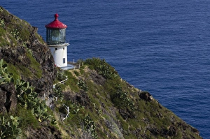 Images Dated 8th February 2015: USA, Hawaii, Oahu, Waimanalo. U. S. Coast Guard Makapuu Point Light