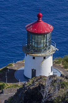 Images Dated 8th February 2015: USA, Hawaii, Oahu, Waimanalo. U. S. Coast Guard Makapuu Point Light