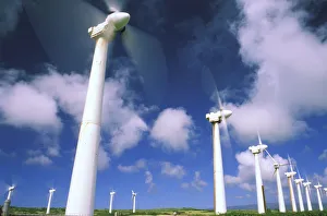 Spin Prints: USA, Hawaii. Wind farm