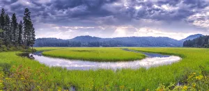 Bend Prints: USA, Idaho. St Maries River panoramic