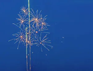 Sparkling Prints: USA, Indiana, Carmel. Fourth of July fireworks