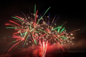 Spark Prints: USA, Indiana, Carmel. July 4th fireworks