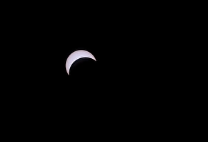Images Dated 14th April 2024: USA, Indiana, Carmel. Partial solar eclipse