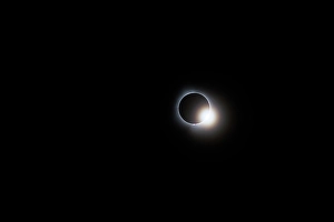 Images Dated 14th April 2024: USA, Indiana, Carmel. Total solar eclipse as moon moves away from sun