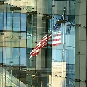Images Dated 4th September 2005: USA, Indiana, Indianapolis. Abstract reflections in downtown windows