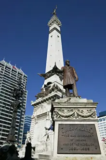 Downtown Prints: USA-Indiana-Indianapolis: Downtown- Soldiers & Sailors Monument / Monument Circle
