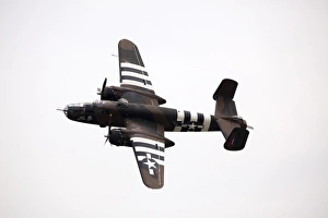 Images Dated 7th June 2009: USA, Indiana, Indianapolis, Mount Comfort Airport. A vintage B-25 bomber warplane