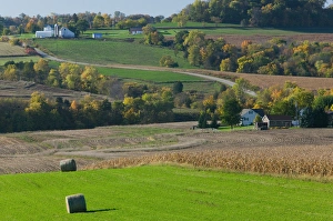 Images Dated 15th October 2005: USA-IOWA-Rickardsville: Farm / Field along Rt. 52 / Northeast Iowa