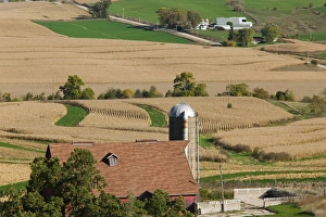 Images Dated 15th October 2005: USA-IOWA-Rickardsville: Farm / Field along Rt. 52 / Northeast Iowa