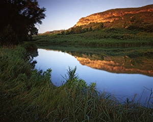 USA, Kansas, Lake Scott State Park, Big Springs at sunrise