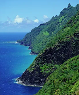 Seascape Prints: USA; Kauai Hawaii; The Na Pali coast of Kauai