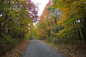 Pavement Prints: USA - Kentucky. Fall color along road to Big Black Mountain (highest point of Kentucky)