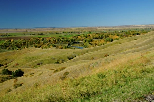 Images Dated 15th August 2024: USA, Little Bighorn Battlefield National Monument, river valley