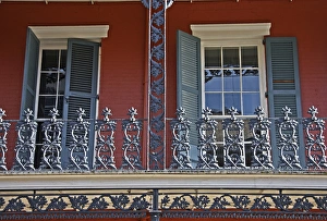 Images Dated 16th January 2009: USA, Louisiana, New Orleans, French Quarter. Windows of historic nineteenth century