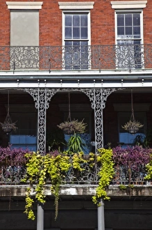 Images Dated 1st November 2009: USA, Louisiana, New Orleans. French Quarter, Jackson Square, balcony