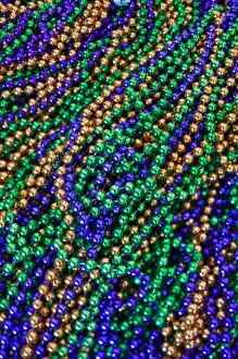 Images Dated 1st November 2009: USA, Louisiana, New Orleans. French Quarter, French Market, Mardi Gras beads