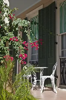 Images Dated 1st November 2009: USA, Louisiana, New Orleans. French Quarter, porch detail