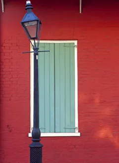 Images Dated 13th September 2018: USA, Louisiana, New Orleans. Lamp post and window