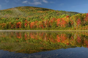 Maine Prints: USA, Maine. Colorful foliage reflected in South Branch Pond, Baxter State Park