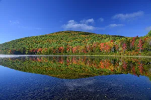 Maine Prints: USA, Maine. Colorful foliage reflected in South Branch Pond, Baxter State Park