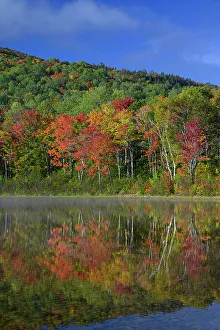 Maine Prints: USA, Maine. Colorful foliage reflected in South Branch Pond, Baxter State Park