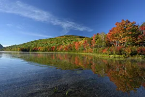 Maine Prints: USA, Maine. Colorful foliage reflected in South Branch Pond, Baxter State Park