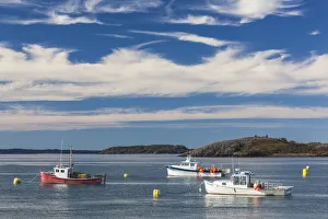 Place Prints: USA, Maine, Lubec. Fishing boats in Lubec Harbor