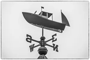 Still Life Prints: USA, Maine, Mt. Desert Island, Bernard. Lobster boat weather vane