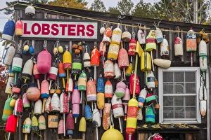Place Prints: USA, Maine, Mt. Desert Island. Eden, traditional lobster shack seafood restaurant during