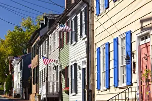 Old Fashioned Prints: USA, Maryland, Annapolis. Historic building details