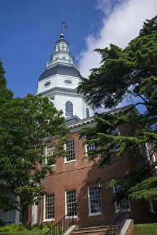 Images Dated 18th June 2017: USA, Maryland, Annapolis. Maryland Statehouse exterior