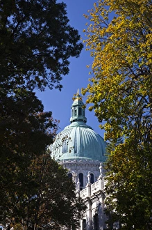 Naval Prints: USA, Maryland, Annapolis. US Naval Academy, dome of the Main Chapel