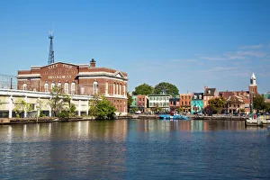 Maryland Prints: USA, Maryland, Baltimore. Fells Point, buildings on Thames Street