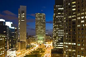Images Dated 19th September 2008: USA, Massachusetts, Boston. Atlantic Avenue Greenway and Financial District Buildings