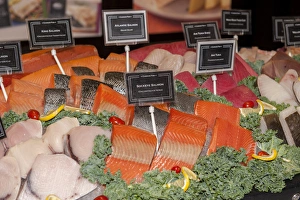 USA, Massachusetts, Boston, Boston Food and Restaurant Show, salmon, tuna, swordfish