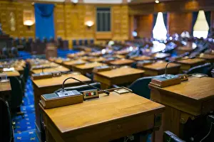 Images Dated 17th December 2014: USA, Massachusetts, Boston, Massachusetts State House, chamber of the state house