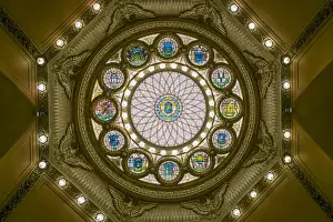 Images Dated 17th December 2014: USA, Massachusetts, Boston, Massachusetts State House, rotunda ceiling