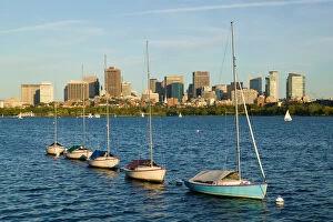 USA-Massachusetts-Boston: View of the Financial District and Charles River