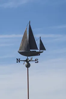 Images Dated 8th June 2017: USA, Massachusetts, Cape Ann, Annisquam. Sailing ship weather vane