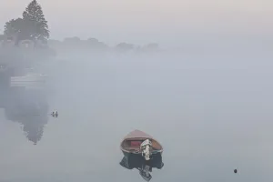 Images Dated 11th August 2016: USA, Massachusetts, Cape Ann, boats in Annisquam Harbor in fog