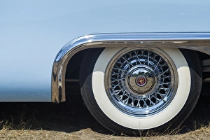USA, Massachusetts, Cape Ann, Gloucester, Antique Car Show, 1950s-era Cadillac Eldorado