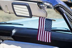 USA, Massachusetts, Cape Ann, Gloucester, classic cars, 1960s car interior with
