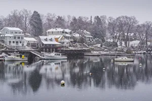 Prints of USA, Massachusetts, Cape Ann, Gloucester, Annisquam, Lobster Cove, early winter Images Dated 2016 December: USA, Massachusetts, Cape Ann, Gloucester, Annisquam, Lobster Cove, early winter