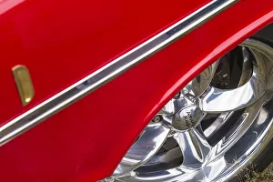 Still Life Prints: USA, Massachusetts, Cape Ann, Gloucester. Antique car, 1950 s-era Hot Rod detail
