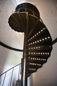 Images Dated 2nd August 2008: USA, Massachusetts, Cape Ann, Rockport. Thatcher Island, North Lighthouse Tower staircase