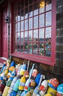 Images Dated 2nd December 2014: USA, Massachusetts, Cape Ann, Rockport, lobster buoys